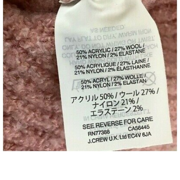 Madewell Sz XS Northfield Mock Neck Sweater Pink Acrylic Wool Nylon Pullover - Picture 8 of 8